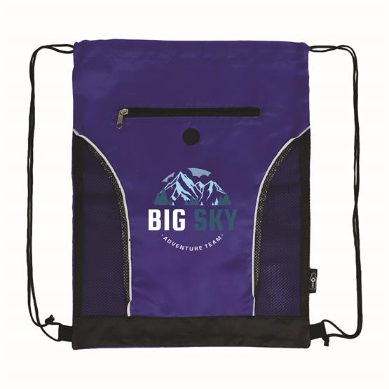 BAG106 - Eco-Friendly RPET Drawstring Bag with Mesh