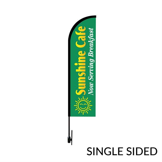 BFTW-12SS - Bow Flag 12 ft. Height Carbon Fiber Kit (Pole Set, Metal Ground Stake and Carry Bag / Single Sided Print