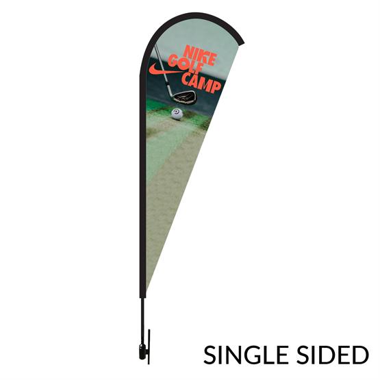 TDTW-17SS - Tear Drop 17 ft. Height Carbon Fiber Kit (Pole Set, Metal Ground Stake and Carry Bag / Single Sided Print)