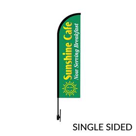 Bow Flag 12 ft. Height Carbon Fiber Kit (Pole Set, Metal Ground Stake and Carry Bag / Single Sided Print