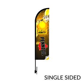 Bow Flag 15 ft. Height Carbon Fiber Kit (Pole Set, Metal Ground Stake and Carry Bag / Single Sided Print