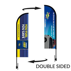 Bow Flag 9 ft. Height Carbon Fiber Kit (Pole Set, Metal Ground Stake and Carry Bag / Double Sided Print)