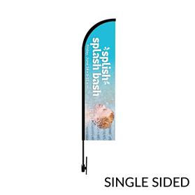 Bow Flag 9 ft. Height Carbon Fiber Kit (Pole Set, Metal Ground Stake and Carry Bag / Single Sided Print